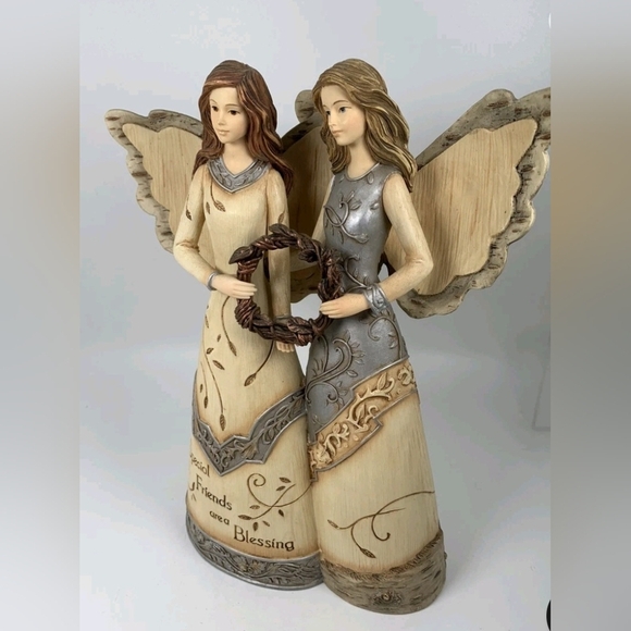 Element Angel Figurine with Cream and Brown Details - Picture 6 of 7